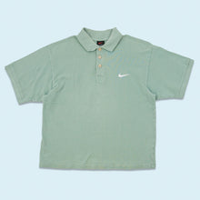 Lade das Bild in den Galerie-Viewer, Nike Poloshirt 90er/00er Made in Peru, grün/grau, S breit
