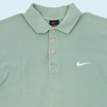 Lade das Bild in den Galerie-Viewer, Nike Poloshirt 90er/00er Made in Peru, grün/grau, S breit
