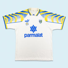 Lade das Bild in den Galerie-Viewer, Puma Trikot "Parma A.C. Scuola Calcio Parmalat" 90er Made in Italy, weiß, L (tagged M)
