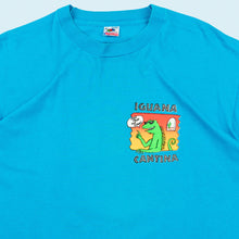 Lade das Bild in den Galerie-Viewer, Fruit of the Loom T-Shirt "Iguana Cantina" 90er Made in the USA single stitch, blau, XL
