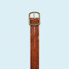 Lade das Bild in den Galerie-Viewer, Gürtel "echtes Leder" 90er Made in the USA, braun
