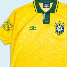 Lade das Bild in den Galerie-Viewer, Umbro Trikot "Nationalmannschaft CBF Brazilien" 1991-93, gelb, XL
