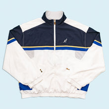 Lade das Bild in den Galerie-Viewer, Australian Trainingsjacke 90er Made in Italy, weiß/blau, L/XL breit
