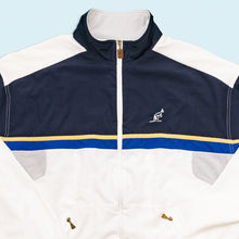 Lade das Bild in den Galerie-Viewer, Australian Trainingsjacke 90er Made in Italy, weiß/blau, L/XL breit
