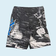 Lade das Bild in den Galerie-Viewer, Fox Riders Surfshorts "Privateer Boardshort" NEU 00er, schwarz/weiß, 34
