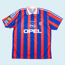 Lade das Bild in den Galerie-Viewer, Adidas Trikot "FC Bayern München Lothar Matthäus" Bundesliga Patch 1995-97 Made in Portugal, blau/rot, XL
