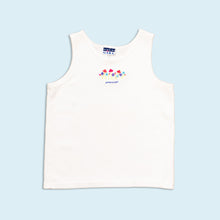 Lade das Bild in den Galerie-Viewer, Genuine Girl Tanktop "embroidered Flowers" 90er Made in the USA, weiß, XS/S Damen
