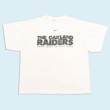 Lade das Bild in den Galerie-Viewer, Nike T-Shirt "Oakland Raiders" 90er Made in the USA, weiß, XL
