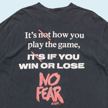 Lade das Bild in den Galerie-Viewer, No Fear T-Shirt "WIN OR LOSE" 90er Made in the USA single stitch, schwarz, XL
