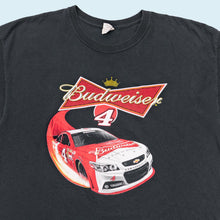 Lade das Bild in den Galerie-Viewer, Fruit of the Loom Heavy Cotton T-Shirt "Budweiser Nascar", schwarz, L
