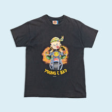 Lade das Bild in den Galerie-Viewer, Looney Tunes T-Shirt "Young &amp; Bad" Baby Tee 1998 Made in E.C., schwarz, XS

