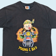 Lade das Bild in den Galerie-Viewer, Looney Tunes T-Shirt "Young &amp; Bad" Baby Tee 1998 Made in E.C., schwarz, XS
