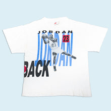 Lade das Bild in den Galerie-Viewer, Nike T-Shirt "Jordan &amp; Pippen Back 2 Back" 90er Made in Greece, weiß, L (tagged M)

