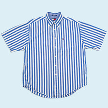 Lade das Bild in den Galerie-Viewer, Tommy Hilfiger Hemd Made in Saipan, blau/weiß, XL
