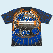 Lade das Bild in den Galerie-Viewer, Magic Johnson T's T-Shirt "Orlando Magic AOP" Deadstock 90er/00er Made in E.C. , schwarz, XL
