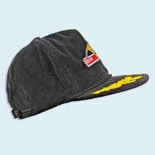 Lade das Bild in den Galerie-Viewer, King Cap Mütze "Esso Cord" 70er/80er, schwarz, S/M
