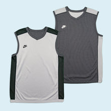 Lade das Bild in den Galerie-Viewer, Nike Wendetrikot "Dri Fit" 00er, weiß/grau/schwarz, L/XL
