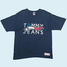 Lade das Bild in den Galerie-Viewer, Tommy Jeans T-Shirt "big Logo" 90er Made in the USA, blau, XL
