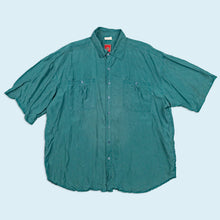 Lade das Bild in den Galerie-Viewer, Hemd "100% Seide" 90er, blau, XL
