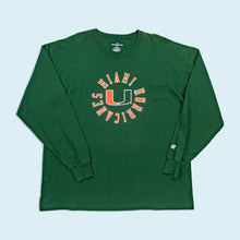 Lade das Bild in den Galerie-Viewer, Russell Athletic Longsleeve "Miami Hurricanes", grün, XL
