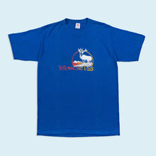 Lade das Bild in den Galerie-Viewer, Jerzees by Russell T-Shirt "Yellowstone Park" 1983 Made in the USA single stitch, blau, L schmal
