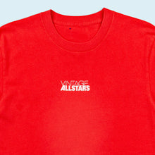 Lade das Bild in den Galerie-Viewer, T-Shirt dick "Vintage Allstars" 80er single stitch, rot, M schmal
