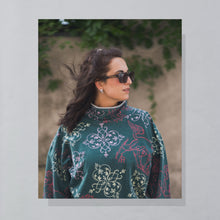 Lade das Bild in den Galerie-Viewer, Chiemsee Sweatshirt "crazy Print" 90er, grün, XL
