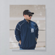 Lade das Bild in den Galerie-Viewer, Genuine Merchandise Quarter Zip/ Trainingsjacke "Detroit Tigers" 00er, blau, L breit
