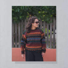 Lade das Bild in den Galerie-Viewer, Kolor Knits Strickpullover Made in Ireland, mehrfarbig, S/M
