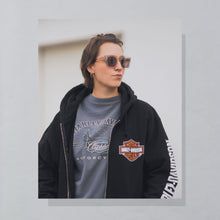 Lade das Bild in den Galerie-Viewer, Harley Davidson Zip Hoodie "Horny Toad Temple Texas" 2011, schwarz, L
