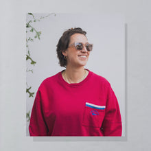 Lade das Bild in den Galerie-Viewer, Izod Lacoste Sweatshirt "Pocket" 90er Made in the USA, rot, L breit
