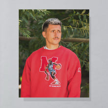 Lade das Bild in den Galerie-Viewer, Sir Benni Miles Sweatshirt "heavy weight" 2000er, rot, L/XL breit
