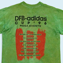 Lade das Bild in den Galerie-Viewer, Adidas T-Shirt "DFB-Adidas Cup" 1996 Made in EEC. single stitch, grün eingefärbt, S/M
