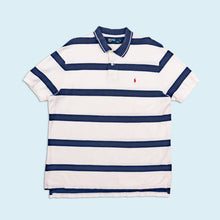 Lade das Bild in den Galerie-Viewer, Polo Ralph Lauren Poloshirt 90er/00er, weiß/blau, XL
