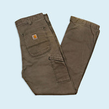 Lade das Bild in den Galerie-Viewer, Carhartt Hose "Carpenter Canvas relaxed fit", grün, 34/32
