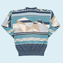Lade das Bild in den Galerie-Viewer, Jockey Strickpullover 90er, blau, S/M
