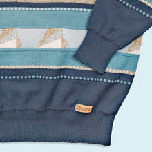 Lade das Bild in den Galerie-Viewer, Jockey Strickpullover 90er, blau, S/M

