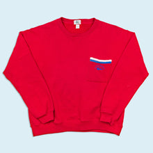 Lade das Bild in den Galerie-Viewer, Izod Lacoste Sweatshirt "Pocket" 90er Made in the USA, rot, L breit
