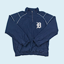 Lade das Bild in den Galerie-Viewer, Genuine Merchandise Quarter Zip/ Trainingsjacke "Detroit Tigers" 00er, blau, L breit
