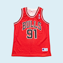 Lade das Bild in den Galerie-Viewer, Champion Trikot "Chicago Bulls Dennis Rodman" 90er, rot, L
