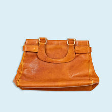 Lade das Bild in den Galerie-Viewer, Handtasche "echtes Leder" 70er/80er Made in Italy, braun
