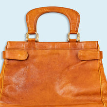 Lade das Bild in den Galerie-Viewer, Handtasche "echtes Leder" 70er/80er Made in Italy, braun

