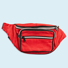 Lade das Bild in den Galerie-Viewer, Bauch- /Brusttasche "echtes Leder" 90er, rot
