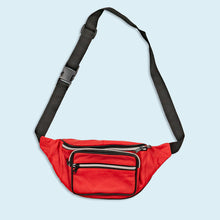 Lade das Bild in den Galerie-Viewer, Bauch- /Brusttasche "echtes Leder" 90er, rot
