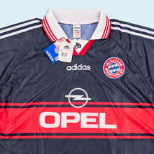 Lade das Bild in den Galerie-Viewer, Adidas Trikot "FC Bayern München Bixente Lizarazu" Deadstock 1997-99 Made in England, schwarz/rot, XXL
