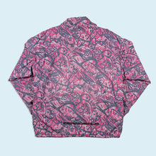 Lade das Bild in den Galerie-Viewer, Cerrosolo Quarter Zip Jacke/ Weste dünn "crazy Pattern" 90er, lila/grau, XL
