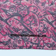 Lade das Bild in den Galerie-Viewer, Cerrosolo Quarter Zip Jacke/ Weste dünn "crazy Pattern" 90er, lila/grau, XL
