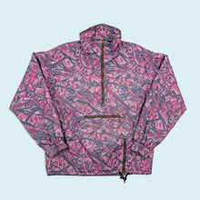 Lade das Bild in den Galerie-Viewer, Cerrosolo Quarter Zip Jacke/ Weste dünn "crazy Pattern" 90er, lila/grau, XL
