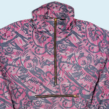 Lade das Bild in den Galerie-Viewer, Cerrosolo Quarter Zip Jacke/ Weste dünn "crazy Pattern" 90er, lila/grau, XL
