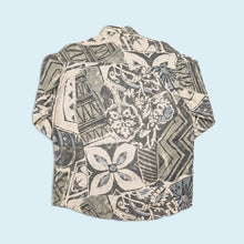 Lade das Bild in den Galerie-Viewer, Only You Hemd "crazy Pattern" 90er, grau, M/L
